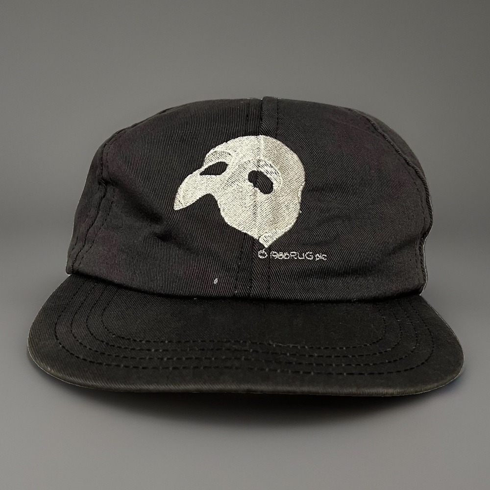 Vintage Mens Black Phantom of the Opera 1988 Embroidered Strapback Hat Cap OSFA